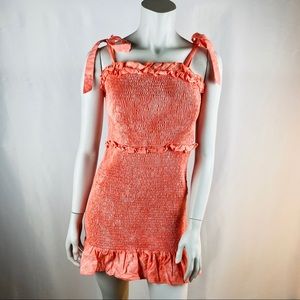 THE IMPECCABLE PIG Coral Smocked Dress